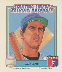 1988 Parker Bros. Starting Lineup Talking Baseball New York Yankees #17 Jack Clark Front