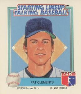 1988 Parker Bros. Starting Lineup Talking Baseball New York Yankees #30 Pat Clements Front