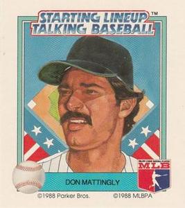 1988 Parker Bros. Starting Lineup Talking Baseball New York Yankees #13 Don Mattingly Front