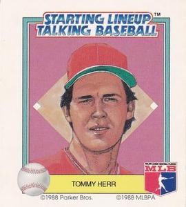 1988 Parker Bros. Starting Lineup Talking Baseball St. Louis Cardinals #15 Tommy Herr Front