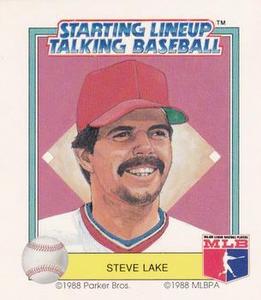 1988 Parker Bros. Starting Lineup Talking Baseball St. Louis Cardinals #12 Steve Lake Front