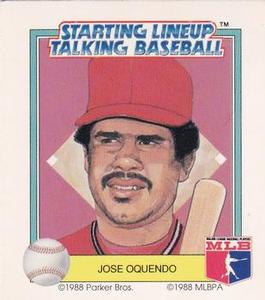 1988 Parker Bros. Starting Lineup Talking Baseball St. Louis Cardinals #19 Jose Oquendo Front