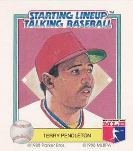1988 Parker Bros. Starting Lineup Talking Baseball St. Louis Cardinals #17 Terry Pendleton Front