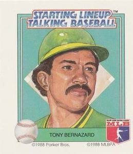 1988 Parker Bros. Starting Lineup Talking Baseball Oakland Athletics #14 Tony Bernazard Front