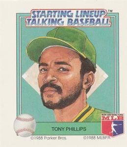 1988 Parker Bros. Starting Lineup Talking Baseball Oakland Athletics #18 Tony Phillips Front