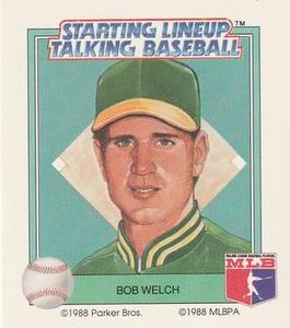 1988 Parker Bros. Starting Lineup Talking Baseball Oakland Athletics #29 Bob Welch Front