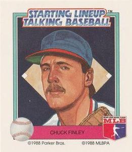 1988 Parker Bros. Starting Lineup Talking Baseball California Angels #30 Chuck Finley Front