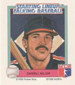 1988 Parker Bros. Starting Lineup Talking Baseball California Angels #12 Darrell Miller Front