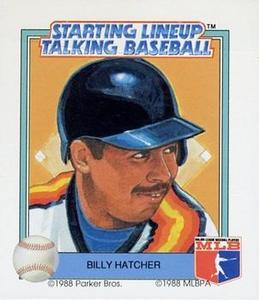 1988 Parker Bros. Starting Lineup Talking Baseball Houston Astros #20 Billy Hatcher Front