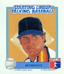 1988 Parker Bros. Starting Lineup Talking Baseball Houston Astros #18 Jim Pankovits Front