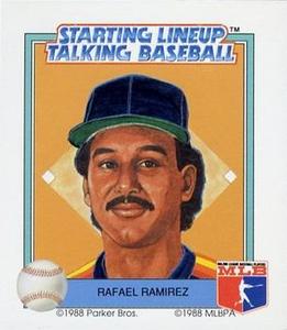 1988 Parker Bros. Starting Lineup Talking Baseball Houston Astros #17 Rafael Ramirez Front