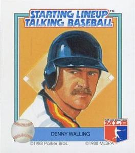 1988 Parker Bros. Starting Lineup Talking Baseball Houston Astros #19 Denny Walling Front
