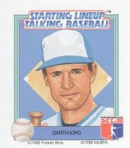 1988 Parker Bros. Starting Lineup Talking Baseball Toronto Blue Jays #14 Garth Iorg Front