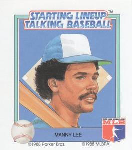 1988 Parker Bros. Starting Lineup Talking Baseball Toronto Blue Jays #17 Manuel Lee Front