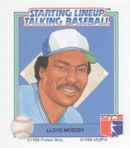 1988 Parker Bros. Starting Lineup Talking Baseball Toronto Blue Jays #20 Lloyd Moseby Front