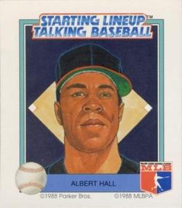 1988 Parker Bros. Starting Lineup Talking Baseball Atlanta Braves #20 Albert Hall Front