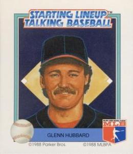 1988 Parker Bros. Starting Lineup Talking Baseball Atlanta Braves #13 Glenn Hubbard Front