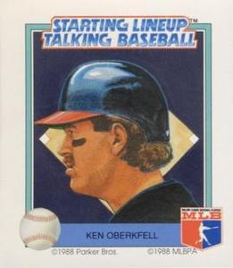 1988 Parker Bros. Starting Lineup Talking Baseball Atlanta Braves #15 Ken Oberkfell Front