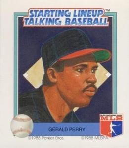 1988 Parker Bros. Starting Lineup Talking Baseball Atlanta Braves #16 Gerald Perry Front