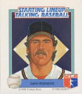 1988 Parker Bros. Starting Lineup Talking Baseball Atlanta Braves #24 Gary Roenicke Front