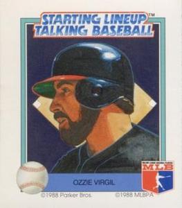 1988 Parker Bros. Starting Lineup Talking Baseball Atlanta Braves #11 Ozzie Virgil Front