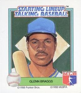 1988 Parker Bros. Starting Lineup Talking Baseball Milwaukee Brewers #22 Glenn Braggs Front