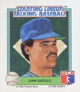 1988 Parker Bros. Starting Lineup Talking Baseball Milwaukee Brewers #19 Juan Castillo Front