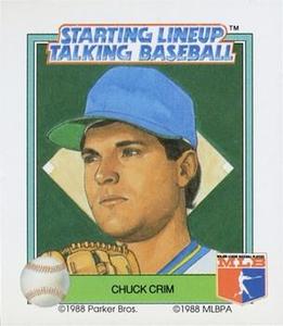 1988 Parker Bros. Starting Lineup Talking Baseball Milwaukee Brewers #30 Chuck Crim Front