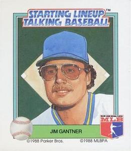 1988 Parker Bros. Starting Lineup Talking Baseball Milwaukee Brewers #14 Jim Gantner Front
