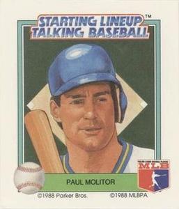1988 Parker Bros. Starting Lineup Talking Baseball Milwaukee Brewers #15 Paul Molitor Front