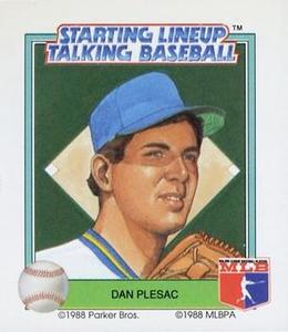 1988 Parker Bros. Starting Lineup Talking Baseball Milwaukee Brewers #25 Dan Plesac Front