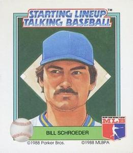 1988 Parker Bros. Starting Lineup Talking Baseball Milwaukee Brewers #12 Bill Schroeder Front