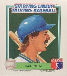 1988 Parker Bros. Starting Lineup Talking Baseball Milwaukee Brewers #16 Dale Sveum Front