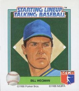 1988 Parker Bros. Starting Lineup Talking Baseball Milwaukee Brewers #26 Bill Wegman Front