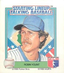 1988 Parker Bros. Starting Lineup Talking Baseball Milwaukee Brewers #20 Robin Yount Front