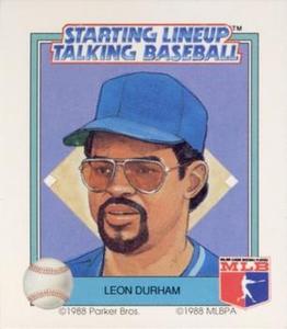 1988 Parker Bros. Starting Lineup Talking Baseball Chicago Cubs #13 Leon Durham Front