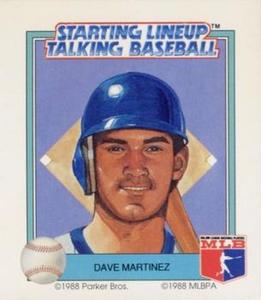 1988 Parker Bros. Starting Lineup Talking Baseball Chicago Cubs #20 Dave Martinez Front