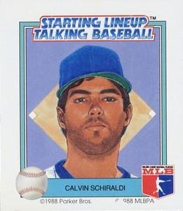 1988 Parker Bros. Starting Lineup Talking Baseball Chicago Cubs #30 Calvin Schiraldi Front