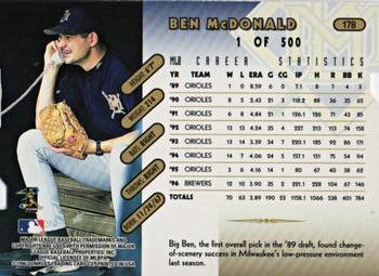 1997 Donruss - Press Proofs Gold #178 Ben McDonald Back