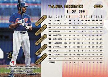 1997 Donruss - Press Proofs Gold #193 Yamil Benitez Back
