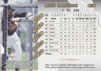 1997 Donruss - Press Proofs Gold #234 Mike Cameron Back