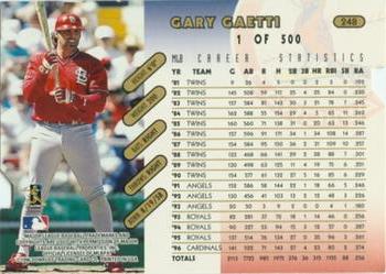 1997 Donruss - Press Proofs Gold #248 Gary Gaetti Back