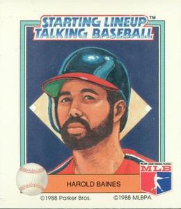 1988 Parker Bros. Starting Lineup Talking Baseball Chicago White Sox #19 Harold Baines Front