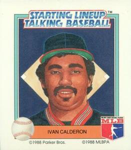 1988 Parker Bros. Starting Lineup Talking Baseball Chicago White Sox #23 Ivan Calderon Front
