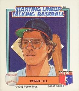 1988 Parker Bros. Starting Lineup Talking Baseball Chicago White Sox #14 Donnie Hill Front