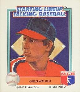 1988 Parker Bros. Starting Lineup Talking Baseball Chicago White Sox #13 Greg Walker Front