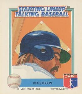 1988 Parker Bros. Starting Lineup Talking Baseball Los Angeles Dodgers #23 Kirk Gibson Front