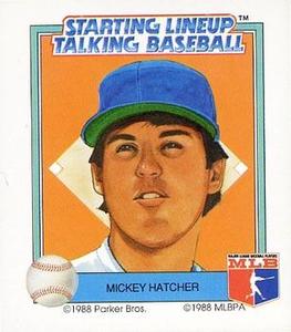 1988 Parker Bros. Starting Lineup Talking Baseball Los Angeles Dodgers #20 Mickey Hatcher Front