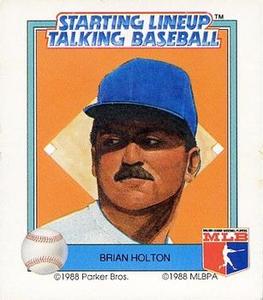 1988 Parker Bros. Starting Lineup Talking Baseball Los Angeles Dodgers #28 Brian Holton Front