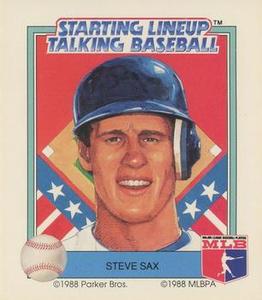 1988 Parker Bros. Starting Lineup Talking Baseball Los Angeles Dodgers #14 Steve Sax Front